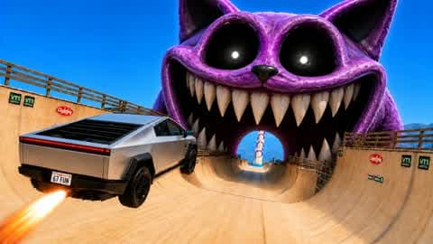 CATNAP CAR DRIVE CITY RAMP JUMP HORROR