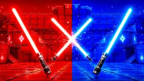 LIGHTSABER RED VS BLUE 🔴🔵