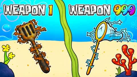 🏝️SPONGE GUN GAME WITH BOTS 🎯 ONE SHOT