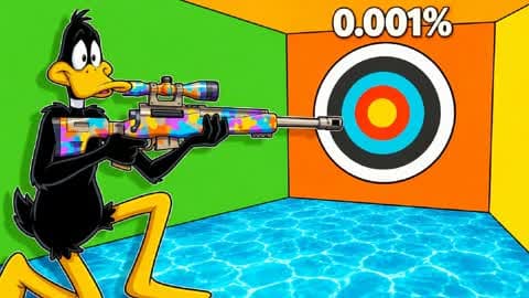 🌈 RAINBOW ROAD TRICKSHOT PARKOUR 🌦️