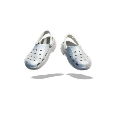 Crocs Baya Glitter Platform Clog 'Pearl White'