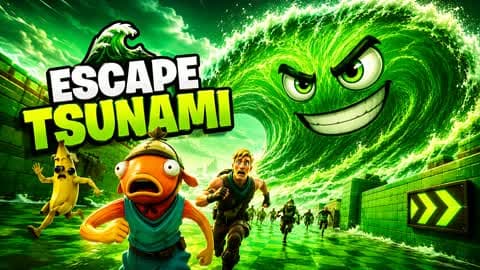 🌊ESCAPE TSUNAMI⭐DEATHRUN🏃♂️➡️
